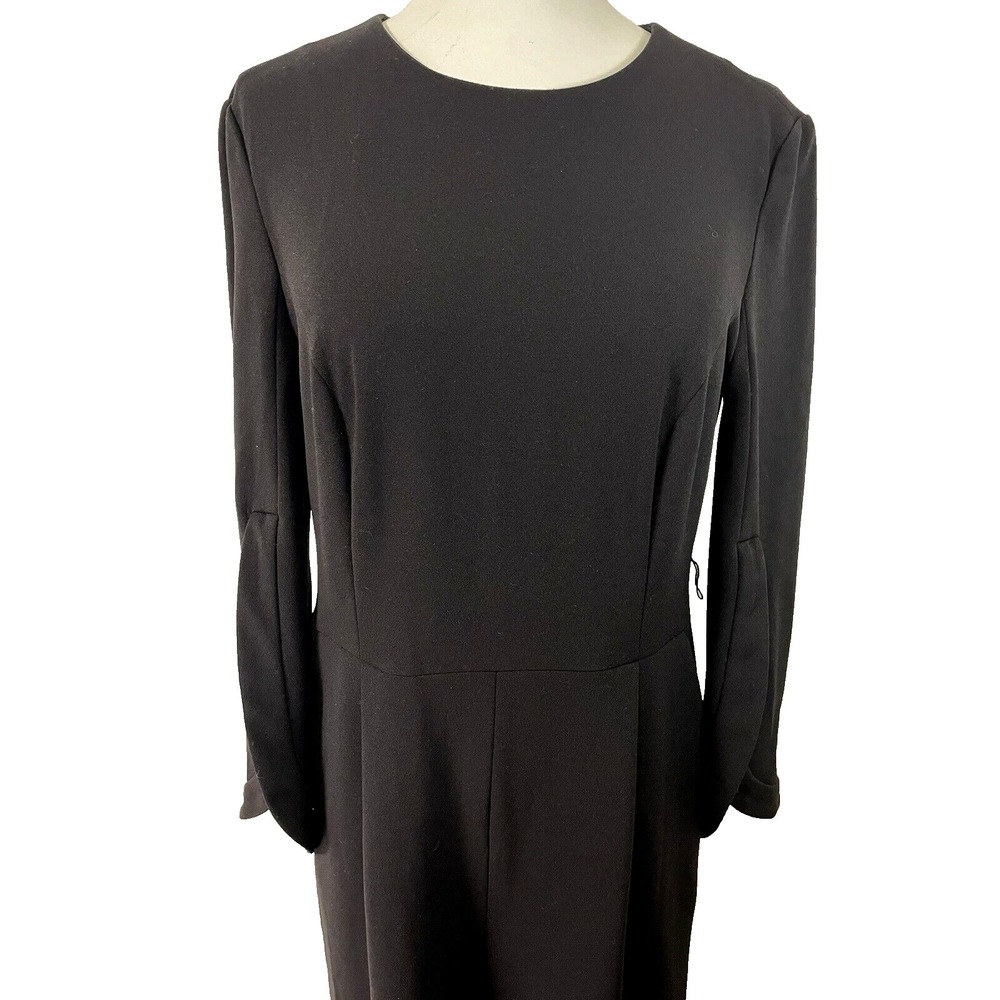Calvin Klein Womens Jumpsuit Pleated Front 3/4 Bell Sleeve Wide Leg Pockets Sz 6 - Picture 5 of 16